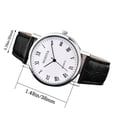thumbnail image 2 of Classic Roman Numeral Dial Men's Wristwatch with Calendar Function and Trendsetting Leather Strap for, 2 of 4