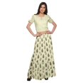 thumbnail image 1 of Moomaya Printed Two Piece Flared Skirt And Crop Top Rayon Ethnic Set For Girls, 1 of 6