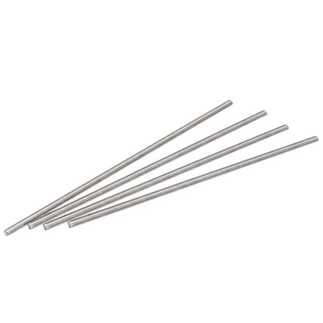 Unique Bargains M6 x 250mm 304 Stainless Steel Fully Threaded Rod Right Hand Threads 4 Pack