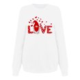 thumbnail image 4 of RKSTN Chandail de la Saint-Valentin pour Femmes, Coupe Ample, Mode Décontractée, Manches Longues, Col Rond, Chandail Grande Taille, Imprimé Cœur d'Amour, Chandails de Couleur Unie, 4 of 6