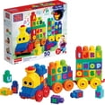 thumbnail image 1 of Le Train de l'Alphabet Mega Bloks - 50 Pieces, 1 of 7