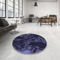 thumbnail image 4 of Ahgly Company Tapis d'Intérieur Lavable en Machine Carré Transitionnel Violet Pervenche Profond, 6 Pieds Carré, 4 of 7
