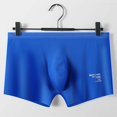 thumbnail image 4 of XZNGL Boxer Briefs for Men Mens Solid Color Ice Silk Seamless One Piece Boxer Briefs, 4 of 9