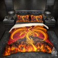 thumbnail image 1 of Fire Dragon Bedding Set, Duvet or Comforter, Gamer Bed Cover, Bedroom Decor,, 1 of 7