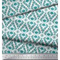 thumbnail image 2 of Soimoi Crepe Silk Fabric Ogee Damask Print Sewing Fabric Yard 42 Inch Wide, 2 of 5