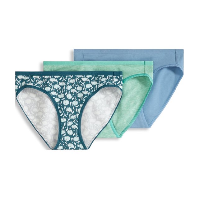 Jockey Bikini Logo Extensible en Coton Biologique pour Femmes - Lot de 3