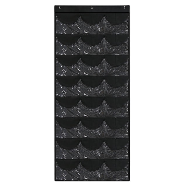 Birdeem 24 Pockets Hat Rack for Baseball Caps, Baseball Hat Organizer for Wall/Over the Door, Caps Hat Holder Hanger for Closet with Large Clear Pockets & 3 Hooks, Hat