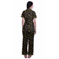 thumbnail image 4 of Moomaya Notch Collar Button Down Printed Cotton Pajama Set For Women Nightwear, 4 of 6