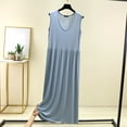 thumbnail image 2 of Tqcoqu Jupe d'Intérieur pour Femme à Col Rond, Couleur Unie, avec Coussinet de Poitrine, Ample et Confortable, Grande Taille, 2 of 7