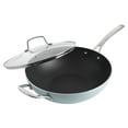 thumbnail image 2 of Martha Stewart 12" Essential Pan with Lid & 2 Tools, Blue, 2 of 3