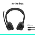 thumbnail image 4 of Logitech Zone 300 casque Bluetooth sans fil avec microphone anti-parasite, compatible avec Windows, Mac - Noir, 4 of 8