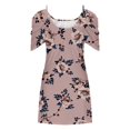 thumbnail image 5 of CHUANK Robes d'Été en Solde Femmes Décontractées Amples Formelles Imprimé Floral Robe de Plage Épaules Dénudées, 5 of 5