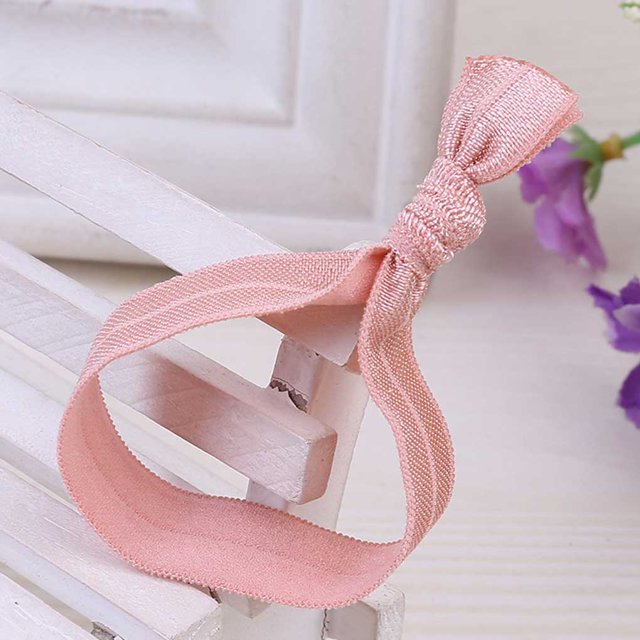 Anneau de Cheveux Sans Couture Haute Élasticité Nouée Réglable Ponytail Titulaire Cheveux Colorés Corde Scrunchies Accessoires Multi Couleur Chair Rose