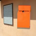 thumbnail image 3 of Iron Vertical Mailbox Hanging Wall Mounted Suggestion Drop Box Secured Paperwork Newspapers Magazines Holder Postbox Case Porch Room , Orange, 3 of 7