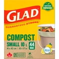 thumbnail image 2 of Glad Certified Compostable Bags - Small 10 Litres -, 2 of 14