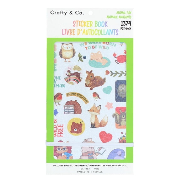 CRAFTY & CO. Animal Fun Sticker Book 1374 pcs