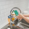 thumbnail image 4 of Oleegame 2PC Shower Soap Dish With Hook Sink Sponge Rack Stand Kitchen Faucet Storage Rack Sponge And Towel Rack Drain Basket Home Kitchen Cleaning Tools Gray, 4 of 4