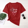 thumbnail image 3 of Hauts de la Saint-Valentin pour Femmes Aguichant Saint-Valentin Décontracté Femmes Manches Courtes Imprimé Col Rond Hauts Tee T-Shirt Manches Courtes Hauts pour Femmes Hauts pour Femmes Manches 3/4 Hauts de la Saint-Valentin pour Femmes, 3 of 3