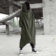 thumbnail image 2 of Men‘s Personality Dark Style Full Body Zipper Long Hooded Sweater Jacket, 2 of 6