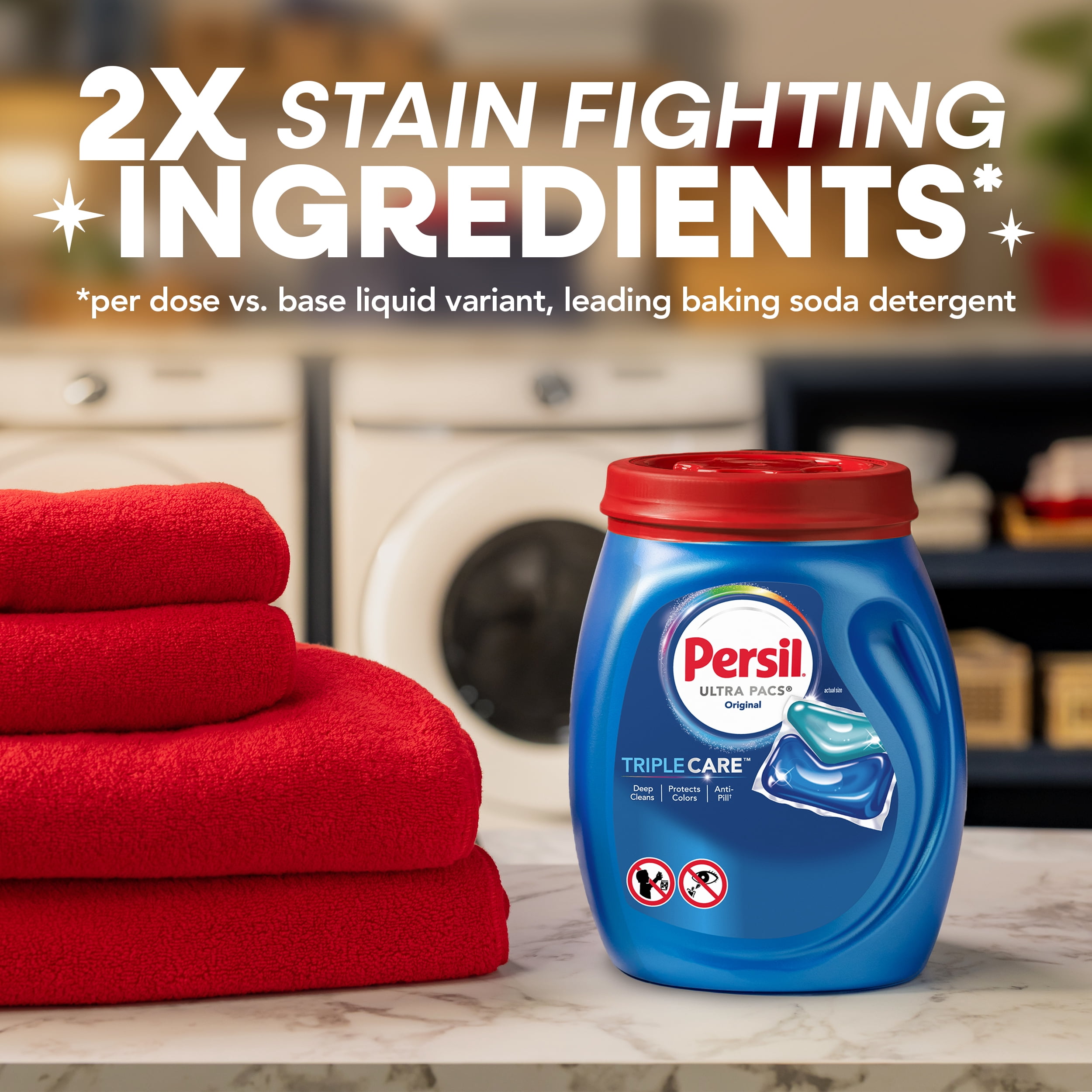 Persil TripleCare™ Ultra Pacs Deep Clean Laundry Detergent, Original 76 Count
