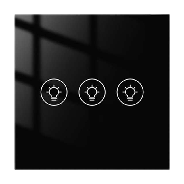 LCXmlly Hands free Control for Lights WiFi Graffiti Smart Switch, Voice App Control, Dimmable Lights, Real Sense Intelligence, EU Plug