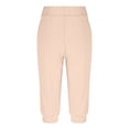 thumbnail image 3 of Timegard Womens Sweatpants Capri Pants Cinch Bottom Solid Color Cropped Joggers Workout Pants with Pockets, 3 of 6