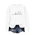 thumbnail image 4 of BLVB Chandail à Col Rond pour Femmes, Imprimé de Cœur, Manches Longues, Mignon, Coupe Ample, Léger, Hauts d'Automne, Cadeaux de la Saint-Valentin, 4 of 5