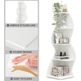 thumbnail image 5 of Tribesigns 5-Tier Corner Shelf, Modern Wall Corner Bookshelf, Stylish Corner Small Bookcase Display Storage Rack with Unique Shape for Living Room, Home Office, 5 of 5