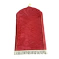 thumbnail image 2 of GROWTH TANK Portable Prayer Rug Blanket 65Cmx110cm Foldable Prayer Mat for Wedding Hajj Home Red, 2 of 9
