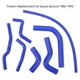 thumbnail image 3 of Radiator Coolant Hose Pipe Silicone Radiator Coolant Hose Leakproof Heat Resistance Radiator Coolant Pipe Hose Kit Replacement For Samurai 1986 to 1995, 3 of 8