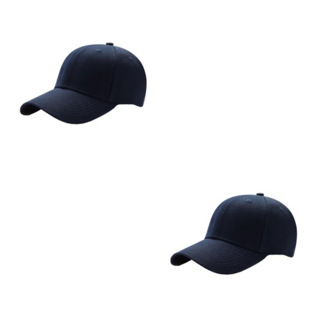 Ruiboury Adjustable Baseball Cap Sporty Style With Breathable Polyester Universal Baseball Cap Outdoors Sun Cap Sport Cap dark blue 2Set