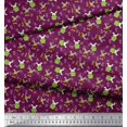 thumbnail image 2 of Soimoi Rayon Fabric Leaves,Watermelon & Rabbit Kids Printed Craft Fabric by The Yard 56 Inch Wide, 2 of 3