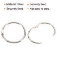 thumbnail image 4 of Unique Bargains 1.8' OD 1.5' ID Loose Leaf Rings Binder Ring Steel for Book DIY Scrapbook Notebook, Silver 48 Pack, 4 of 5