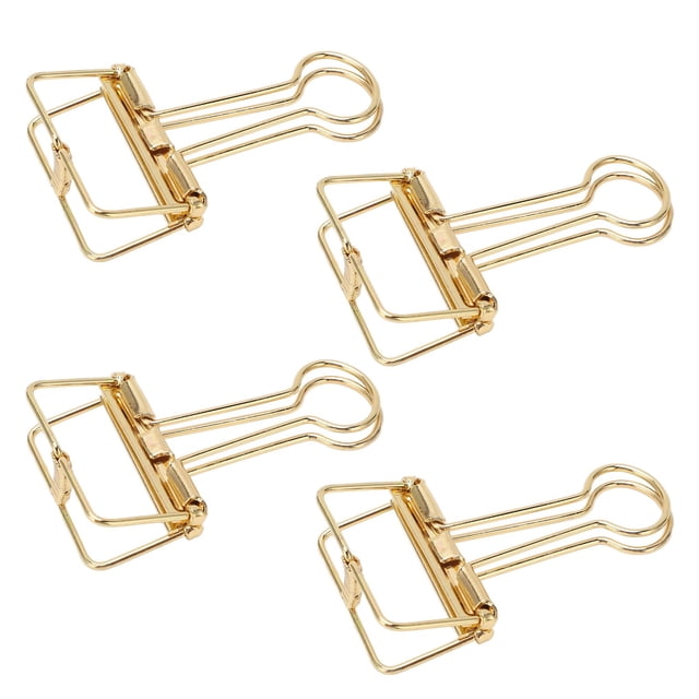 Paper Clamps, Binder Clips Hollow 50Pcs Gift For Documents Gold,Purple Bronze,Bronze