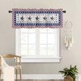 thumbnail image 4 of Window Valances Independence Day 1 Panel  54 x 18 Inch Window Treatment Decor Curtains Rod Pocket Valances for Kitchen/Living Room  July 4th Red White and Blue Star, 4 of 10