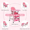 thumbnail image 3 of OLAKIDS 5 in 1 Baby High Chair, Convertible Toddler Table Chair Set, Rocking Chair, Multi-Function Seat with Lockable Universal Wheels, Adjustable Seat Back, Removable Trays, 3 of 9