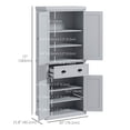 thumbnail image 3 of HOMCOM Garde-Manger de Cuisine 72 Pouces, Armoire de Rangement Autoportante avec Tiroir, Portes, 3 of 10