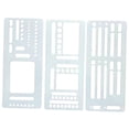 thumbnail image 1 of segolike 3 Pieces Journal Stencil Drafting Tool DIY Drawing Templates Planner Stencils for Diary Holiday Cards Notebook Schedule Books Style B, 1 of 7