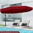thumbnail image 4 of Costway Parasol Suspendu Déporté de 10 Pi pour Patio avec Housse Rouge, 4 of 10