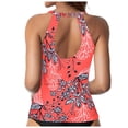 thumbnail image 3 of High Neck Tankini Top Backless Bathing Suit for Women Key Hole Swimsuit Swim Top Only, 3 of 7
