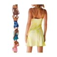 thumbnail image 5 of Femmes V Cou Sans Manches Mode Mini Soleil Robes Floral Sexy Dos Nu Casual Robe Courte, 5 of 5