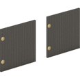thumbnail image 1 of Portes Modernes en Stratifié de 60 Po, Teck Ardoise - Ensemble de 2, 1 of 1