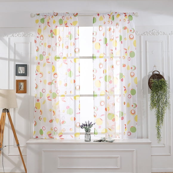 TOUMENY Sheer Voile Curtain Panel, Soft Light Filtering Modern Window Drape, Elegant Home Decor for Living Room Bedroom