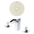 thumbnail image 1 of 16-in. W Round Bathroom Undermount Sink Set In Biscuit - Chrome Hardware AI-22858, 1 of 7