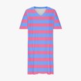 thumbnail image 4 of Pisexur Robes d'Été pour Femmes Mode à Imprimé Floral Robe Soleil Décontractée Ample à Col en V à Manches Courtes Robes T-Shirt Fluides Surdimensionnées Robe de Plage avec Poches Grande Taille Robe Mi-Mollet L-5TG, 4 of 5