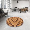 thumbnail image 4 of Ahgly Tapis d'Intérieur Lavable en Machine Carré Acajou Brun, 8 Pieds Carré, 4 of 7