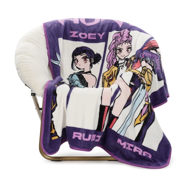 K-Pop Demon Hunters 'Huntrix Trio' Silk Touch Fleece Throw