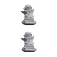 thumbnail image 2 of Baohd Gracieuse Résine Fille Ange Figurine Statue Décoratif Bureau Accent Écriture Pensée 2Set, 2 of 6