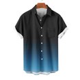 thumbnail image 4 of Pisexur Shirts for Man T Hommes Mode Décontractée Col Rabattu Impression Dégradée Chemise à Manches Courtes Blouse Marine, TG Chemises de Golf Hommes & Chemises Hommes, 4 of 7
