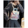 thumbnail image 3 of Supershield Cute Checkerboard School Backpack, Small Aesthetic Travel Bag for Girls - Blue, 3 of 5